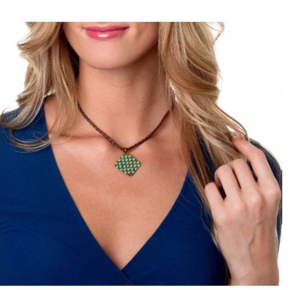 BOGO FREE!  Biji Aqua Bead Necklace